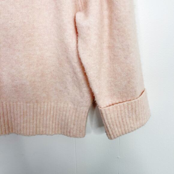 3.1 Phillip Lim 3/4 Sleeve Lofty Rib Alpaca Blend Pullover Sweater Blush Pink M - Picture 5 of 12